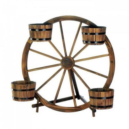 SUMMERFIELD TERRACE Summerfield Terrace 10018435 Wagon Wheel Barrel Planter Display 10018435